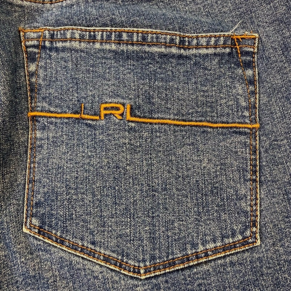 Lauren Ralph Lauren Jeans Co Womens 8 Classic Straight Blue Denim Stretch Pants - Picture 5 of 10